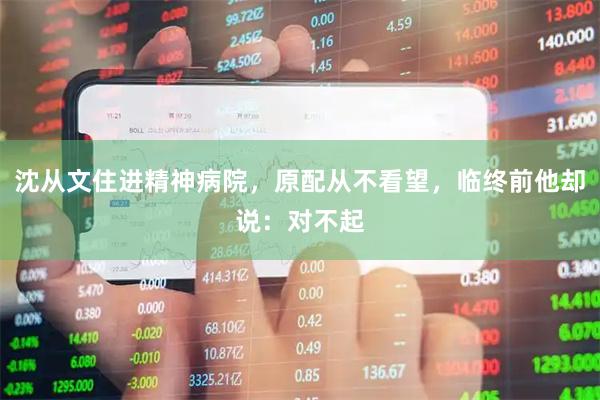 沈从文住进精神病院，原配从不看望，临终前他却说：对不起
